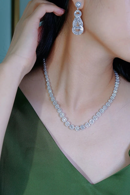 18K White Gold 16.5ct Natural Diamond Necklace