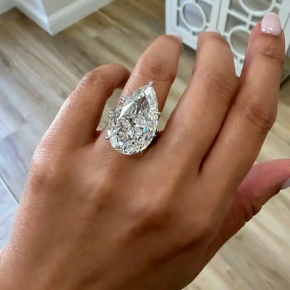 ANSTER Lab Grown Diamond Pear Cut IGI D VVS1 Loose Diamond 20ct 30ct CVD Big Carat Lab Diamond Customized Fine Engagement Ring