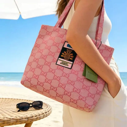 Gucci Gucci’s bag Y2K Style Canvas Tote Bag 35cmx38cm Available Pink Gray Denim Blue For Beach Commute Street Dating Fashion Han