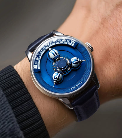 Vortichron 41mm Luxury Men Mechanical Watch Miyota 8215 Movement Spherical Star-Patterned Dial Luminous Sapphire 50M Waterproof